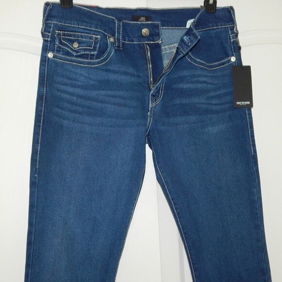 True Religion GENO Flap Relaxed Slim Medium Lagoon Wash Jeans Men's 36x30 NWT - Picture 5 of 8
